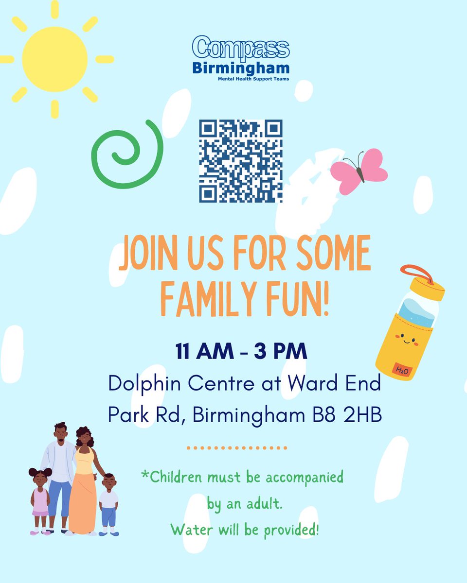 Compass Birmingham (@compassbmhst) on Twitter photo π Compass Fun Day on 1st August 2025! π
Looking for a fun, FREE day out with the family this summer? π
Join us at the Dolphin Centre, Ward End from 11AMβ3PM for:
β¨ Crafts | π¨ Face Painting | π Bollywood Dancing
β½ Football | πΈ Henna | π Raffle & more!
π§ Water provided π Compass Fun Day on 1st August 2025! π
Looking for a fun, FREE day out with the family this summer? π
Join us at the Dolphin Centre, Ward End from 11AMβ3PM for:
β¨ Crafts | π¨ Face Painting | π Bollywood Dancing
β½ Football | πΈ Henna | π Raffle & more!
π§ Water provided
