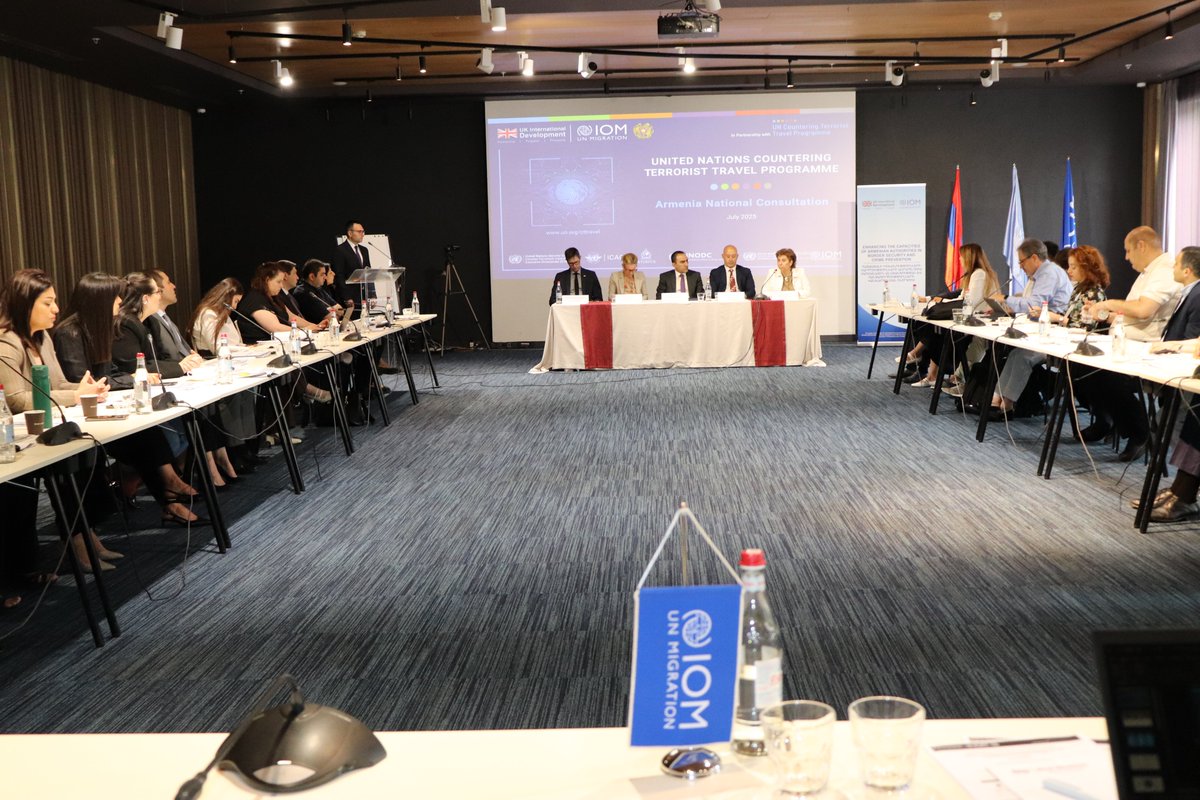 #Armenia officially joined the UN Countering Terrorist Travel Programme. 
Hosted by IOM Armenia &amp; funded by the UK, the consultation focused on implementing Advance Passenger Information &amp; Passenger Name Record systems to strengthen #BorderSecurity.

More: bit.ly/3Iy6zsr