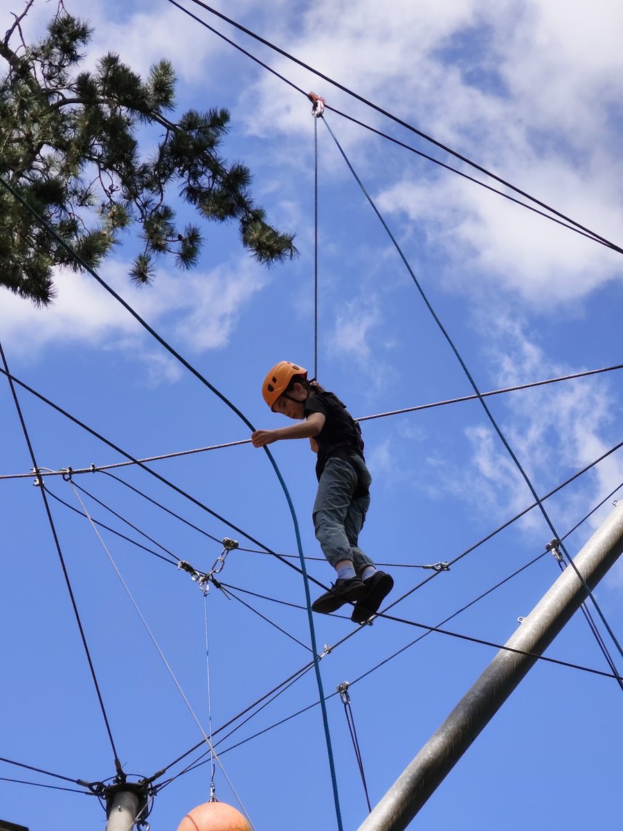 BeechesSchool's tweet photo. High ropes heroes! 💪🌲 Every pupil pushed past their comfort zone—climbing higher and going further than they ever thought they could. So much courage and support on show! #RootdResidential #ChallengeAccepted https://t.co/gqEUPjFtVW