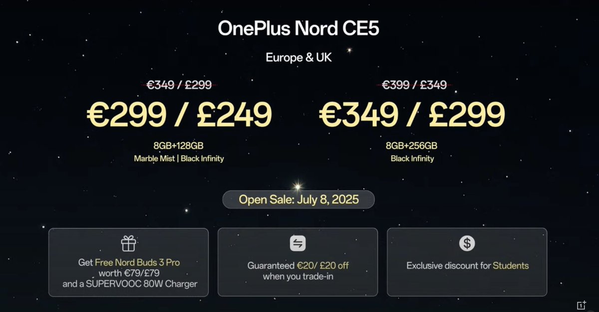 oneplus's tweet image. How much bang are you getting for your buck? Well, it’s a BIG, BIG, bang! #OnePlusBuds4 #OnePlusNord5📷 #OnePlusNordCE5📷 #OnePlusWatch343mm #OnePlusPadLite