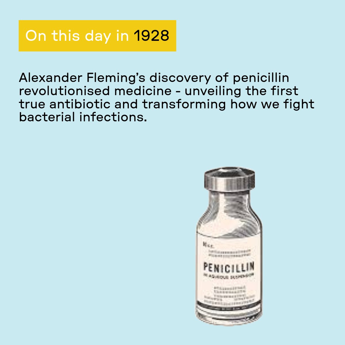On this day in 1928… Penicillin was discovered by Alexander Fleming.

What’s the next big breakthrough? See the future of the lab world at Lab Innovations 2025 👉 bit.ly/4nsYkOq

#LabInnovations #LabInnovations2025 #OnThisDay #labhistory #lab