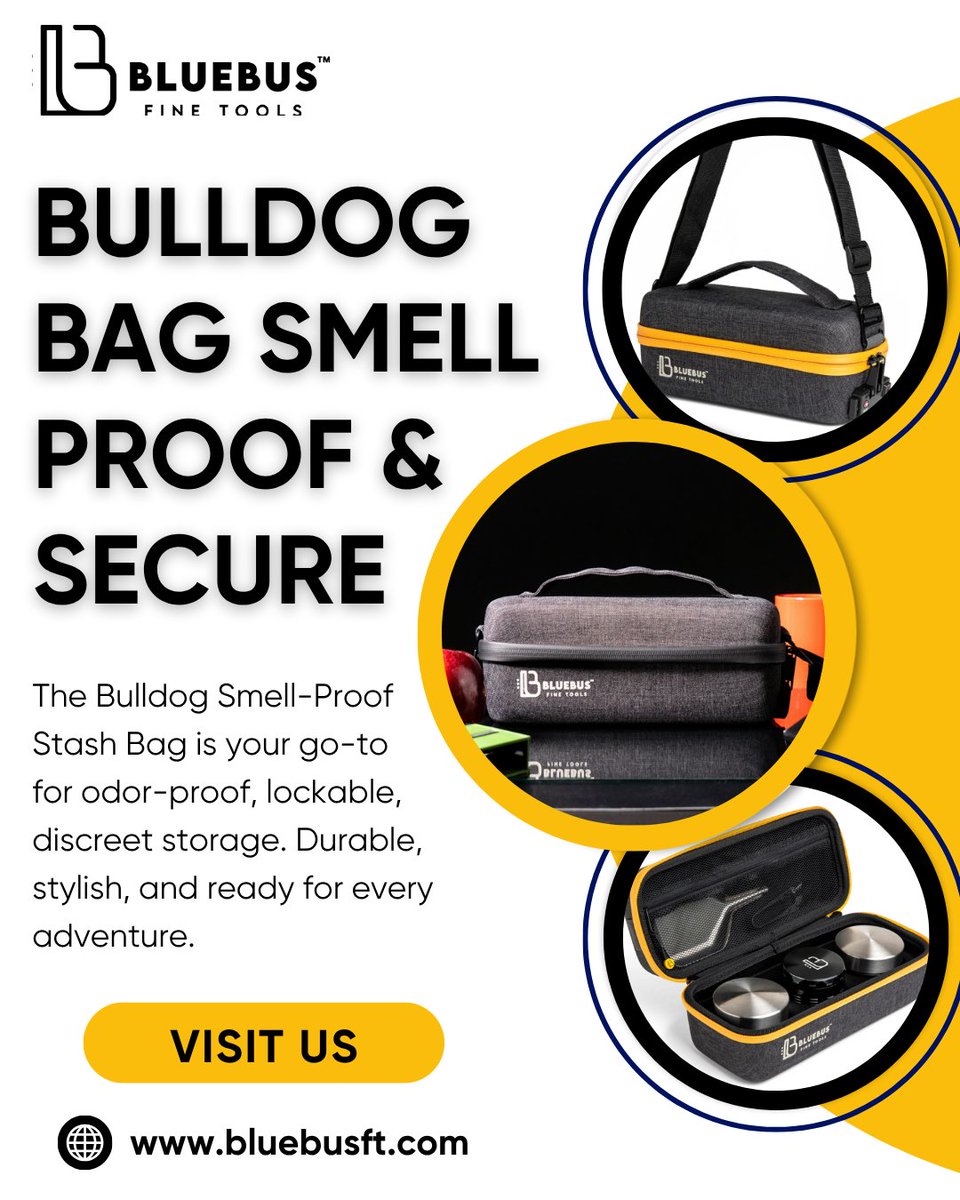 Stash in style. Lock in freshness. Bulldog tough. 💼

Your go-anywhere, smell-proof solution: bluebusft.com/products/smell…

#EDCGear #SmellProof #BulldogTough #DiscreetStorage #420Essentials