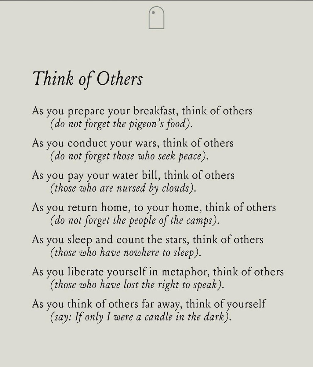 ChakifCom's tweet photo. Think of Others by Mahmoud Darwish https://t.co/pj1PL3ATen