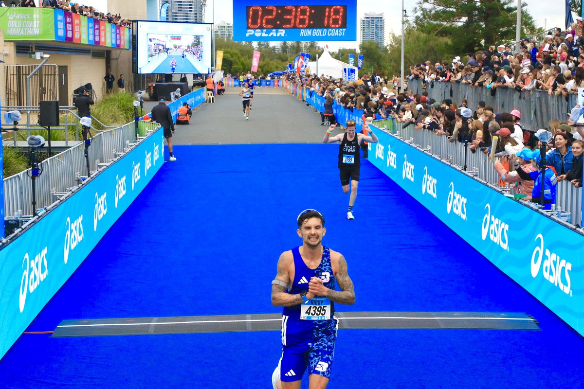 Gold Coast Marathon Official Time: 2.38.08

Such emotion at the end, all of the training had finally paid off. It was such an amazing weekend the atmosphere was electric down in the GC.

Thanks to everyone for the support and I honestly still can’t believe it.

LETS GOOOOO 🚀🕺🏻