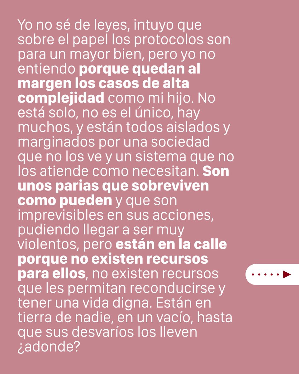 afatrac's tweet image. 📣 "Mi hijo se está matando a trozos"
🚷 No poden ser ingressats, no hi ha recursos per contenir-los.
😔 Una mare explica el dolor de veure com el seu fill es destrueix.
👉 Llegeix la carta sencera a: shorturl.at/1ioNl
#SalutMental #AltaComplexitat #DretsHumans