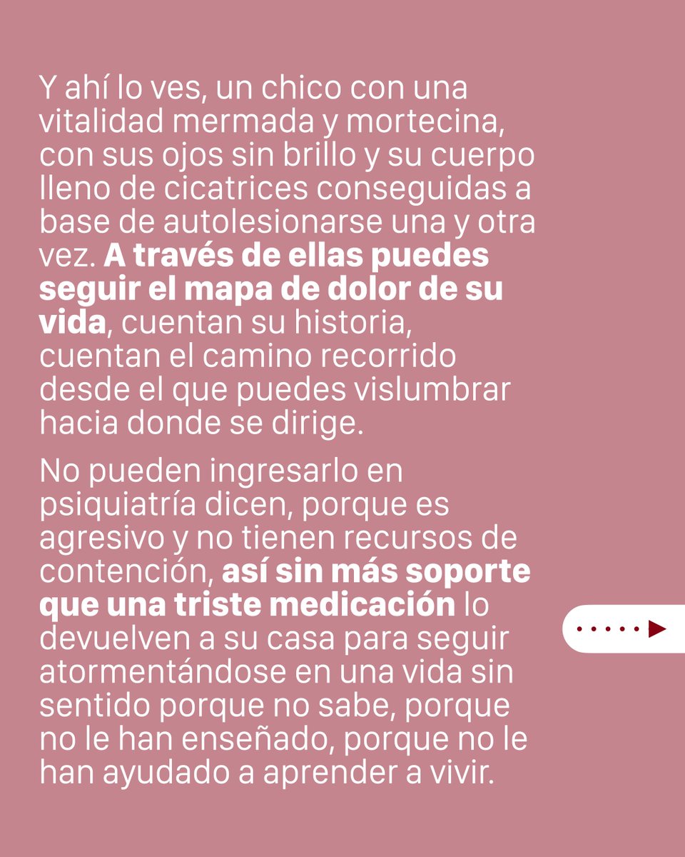 afatrac's tweet image. 📣 "Mi hijo se está matando a trozos"
🚷 No poden ser ingressats, no hi ha recursos per contenir-los.
😔 Una mare explica el dolor de veure com el seu fill es destrueix.
👉 Llegeix la carta sencera a: shorturl.at/1ioNl
#SalutMental #AltaComplexitat #DretsHumans