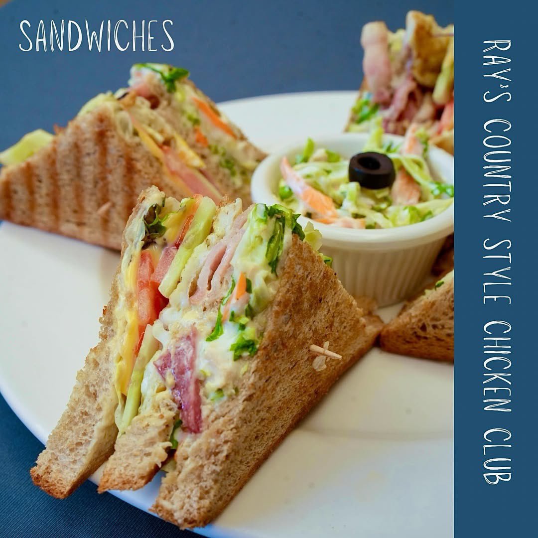 Traditional decked sandwich with chicken salad, crispy bacon, fried egg, cheddar cheese, cucumbers, tomatoes &amp; olives in toasted wholewheat bread - all in one delicious bite. 

For takeaways call us: 9322003288

#Clubsandwich #countryclubsandwich  #lunchidea #bandra #mumbai