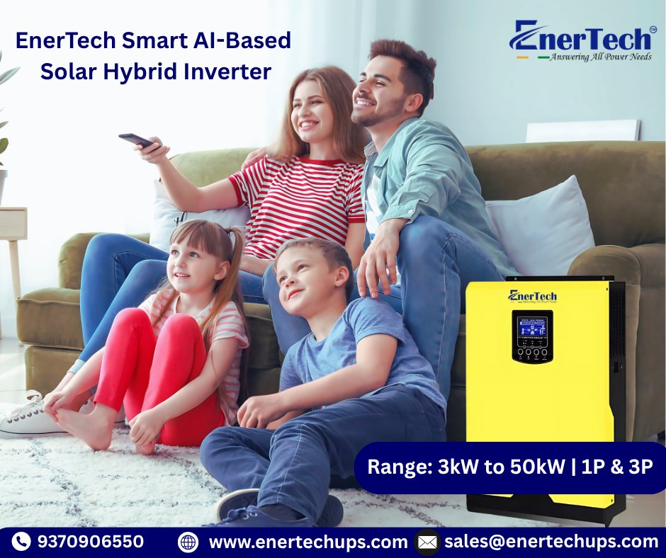 Enertechups_Pun's tweet image. 📷 Ensure Uninterrupted Power with EnerTech’s Smart Hybrid Energy Solutions! 📷

📷 Instant Changeover
📷 Remote Monitoring
📷 Ideal for Homes, Offices &amp;amp; Industries

📷 Call Now: 9370906550
📷 enertechups.com
#enertech #hybridinverter #UninterruptedPower #SmartEnergy