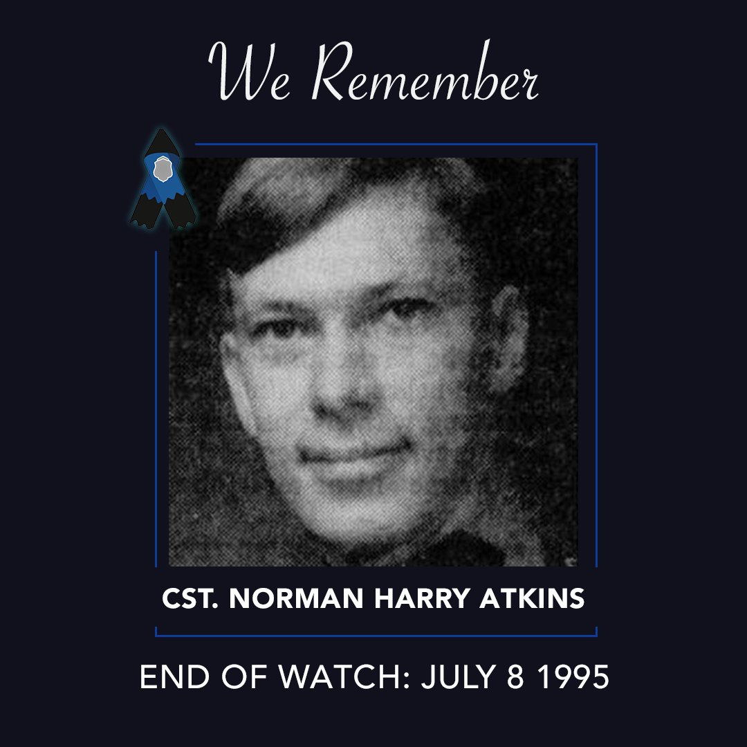 We remember Cst. Norman Harry Atkins, who died as a result of a vehicle collision on Highway 7 near Queens Country, New Brunswick. #RCMPNeverForget
