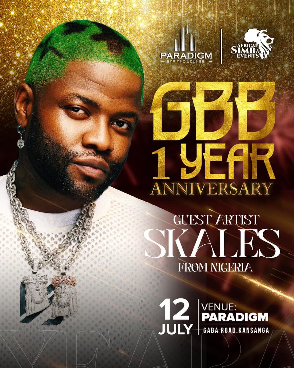 Gabba Big Ballers Anniversary is just around the corner 🔥🔥 

Don't miss the party at Paradigm with Skales performing live on stage. Book your tables now! 

#NoSimbaNoParty