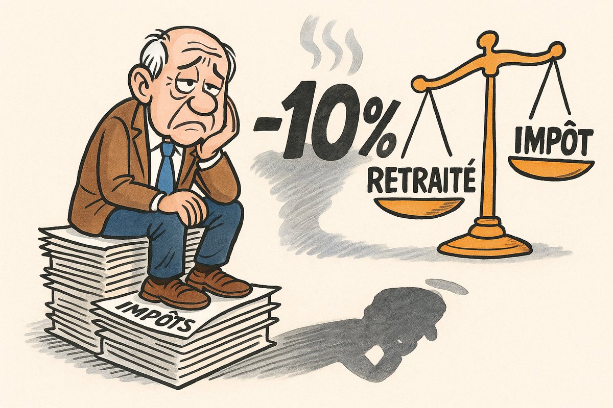 jpCassely's tweet photo. FIN DE L’ABATTEMENT DE 10 % POUR LES RETRAITÉS ?

Le projet de supprimer l’abattement de 10 % pour frais professionnels dont bénéficient les retraités est motivé par le fait que, par définition, un retraité n’a pas de frais professionnel puisqu’il ne travaille plus. https://t.co/dQ5meEyolF