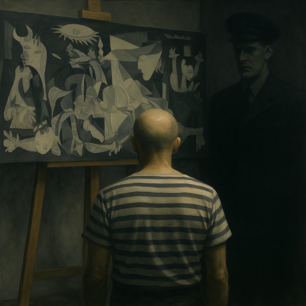 muratarlicom's tweet photo. During the German occupation of Paris, a German SS officer stood before Picasso and pointed to a large sketch of Guernica. He asked: “Did you do this?” Picasso replied calmly: “No... you did.” https://t.co/FTwBBm4LXF