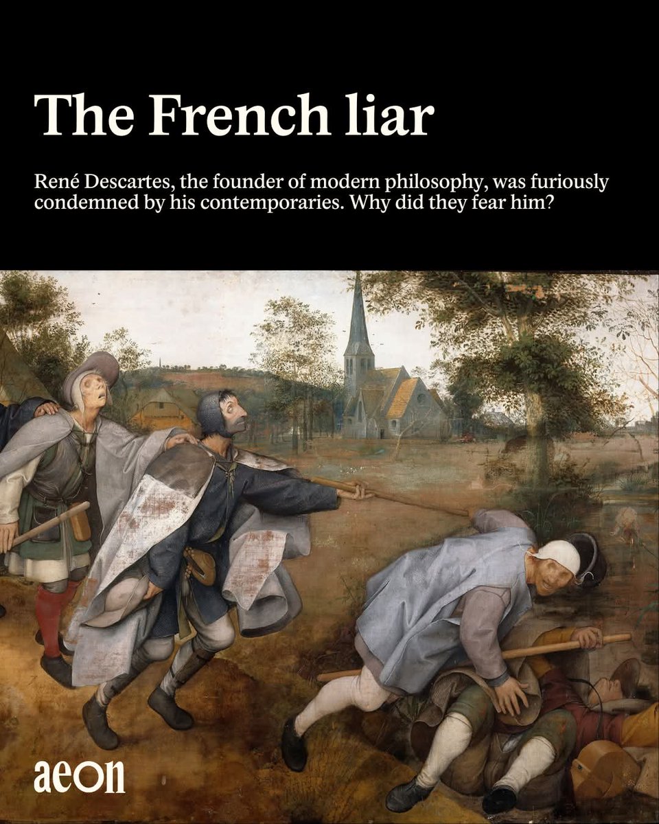 FabrizioBaldas6's tweet image. aeon.co/essays/was-ren…
Descartes as the father of ignorance! A fascinating post by Sandrine Parageau on @aeonmag #descartes #17thcentury #histphilo #ignorance