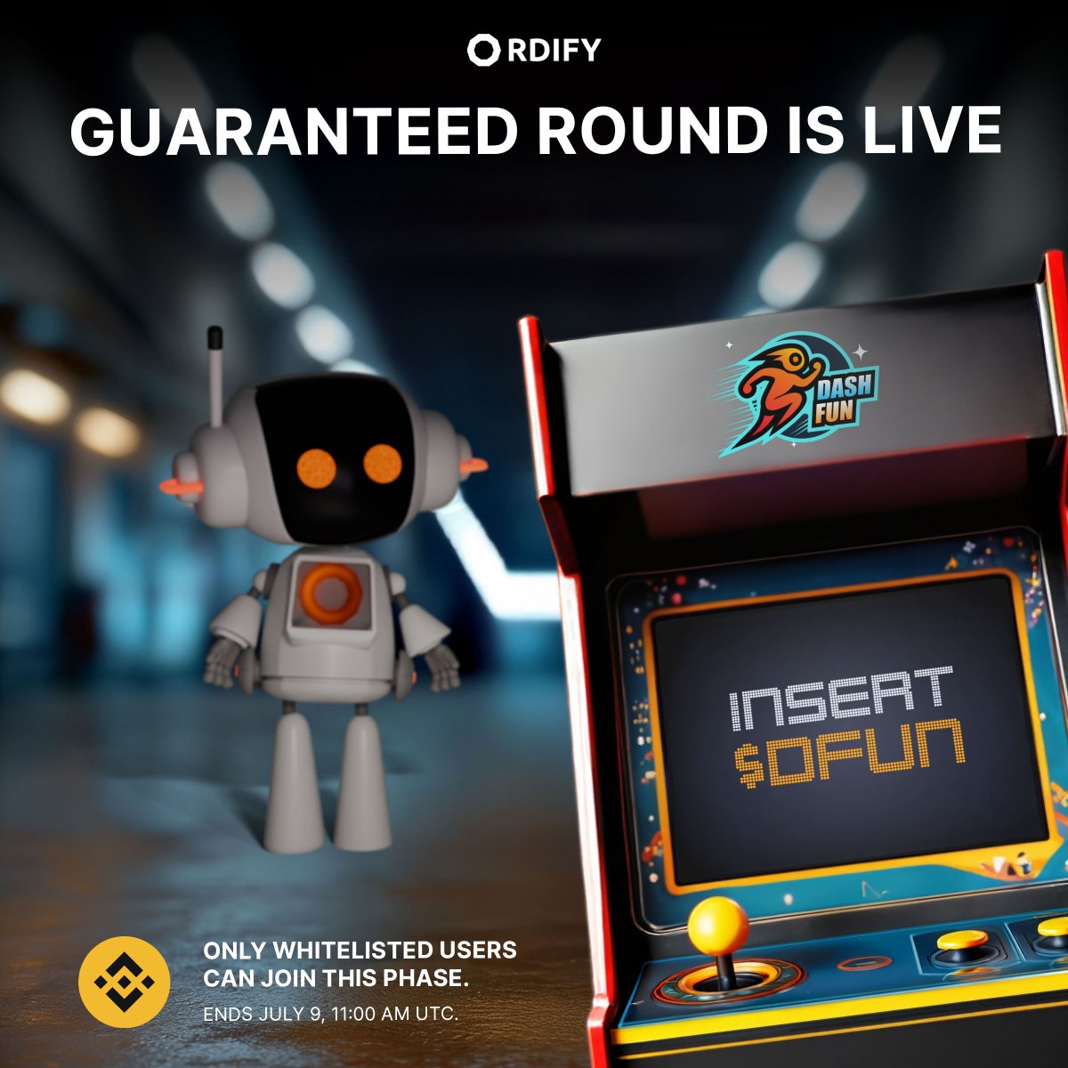 🎮 Guaranteed Round for <a href="/Dashfun_games/">DashFun</a> IDO is now LIVE!

Registered &amp; eligible? Time to lock in your $DFUN allocation 💥

🔸 Missed registration? FCFS round starts tomorrow - July 9, 11:00 AM UTC
👉 Still possible to join if you’ve got an Ordify tier + KYC done

🔸 $5K giveaway -
