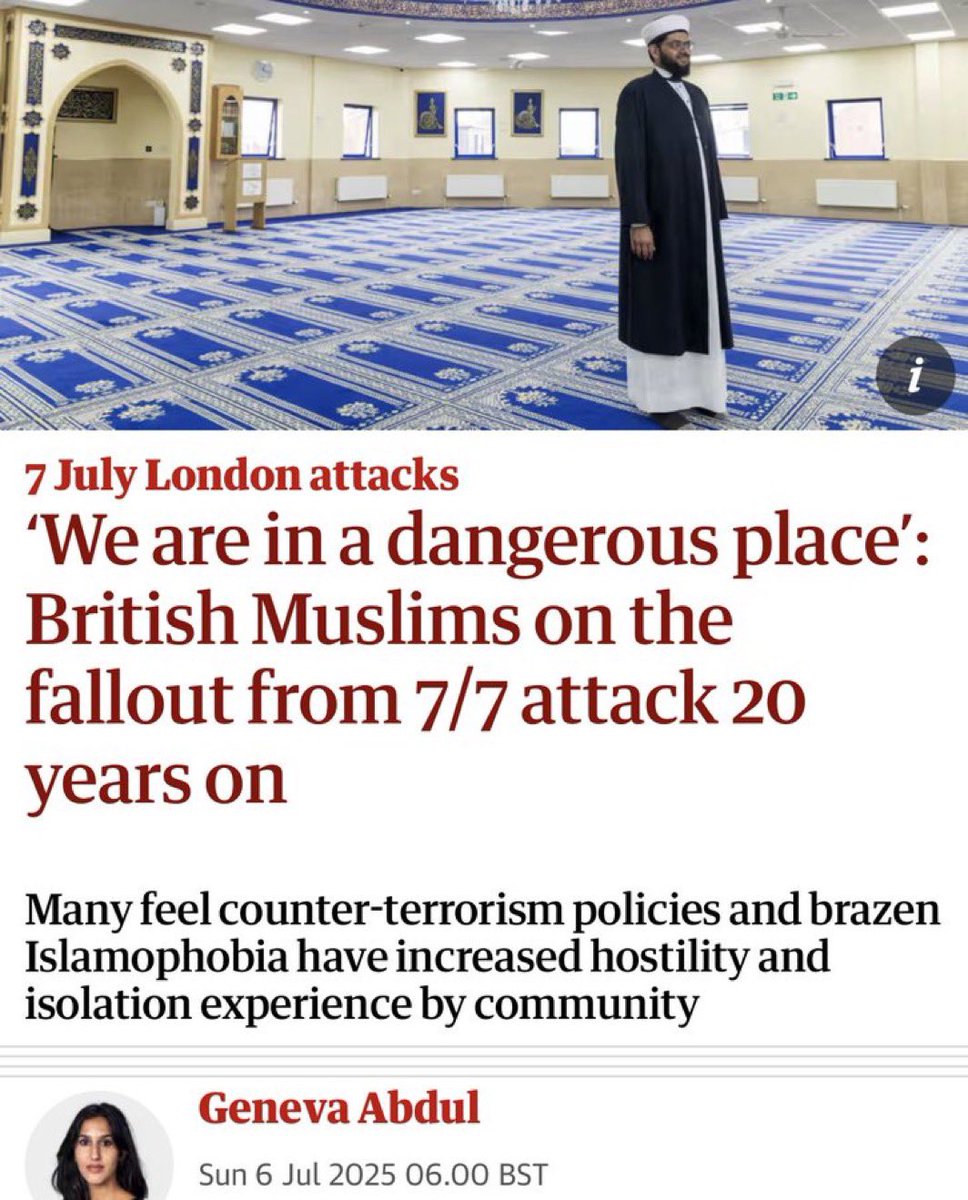 Peter Lloyd (@suffragent_) on Twitter photo Muslims most affected by 7/7 bombings.
<a href="/GenevaAbdul/">Geneva Abdul</a> Muslims most affected by 7/7 bombings.
<a href="/GenevaAbdul/">Geneva Abdul</a>