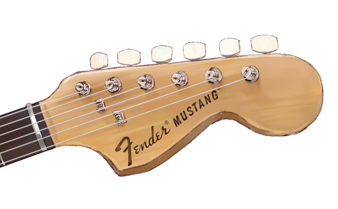 takepon_tw's tweet image. ミクさんに持たせるギターは小ぶりで女の子にも
扱いやすい"fender mustang"
ちゃんとペグに弦が巻き付いていることに注目