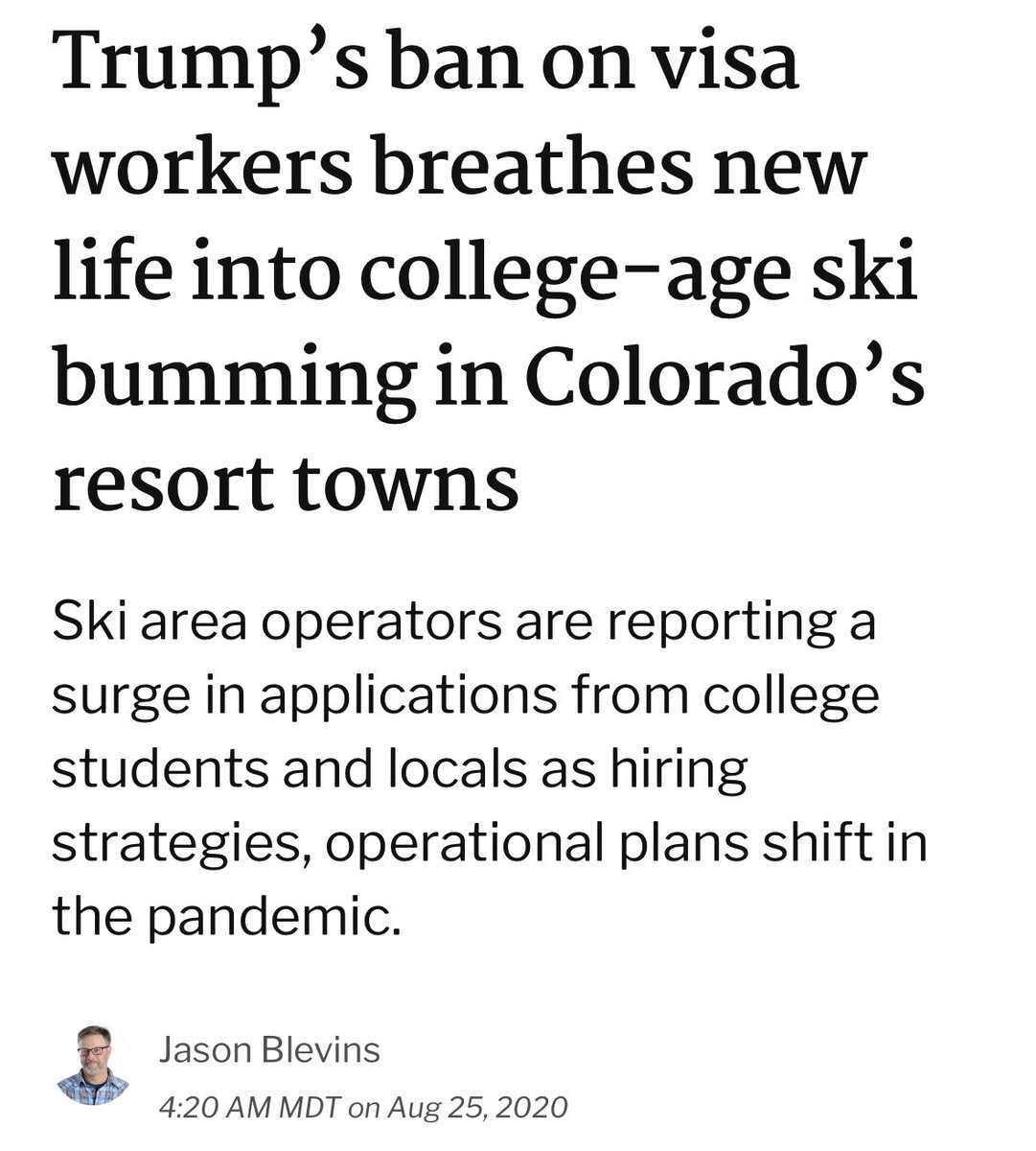 When Trump suspended guest worker visas during COVID, resorts quickly found American college kids were willing to work once they improved incentives. The idea that young Americans “won’t do these jobs” is a diabolical lie.