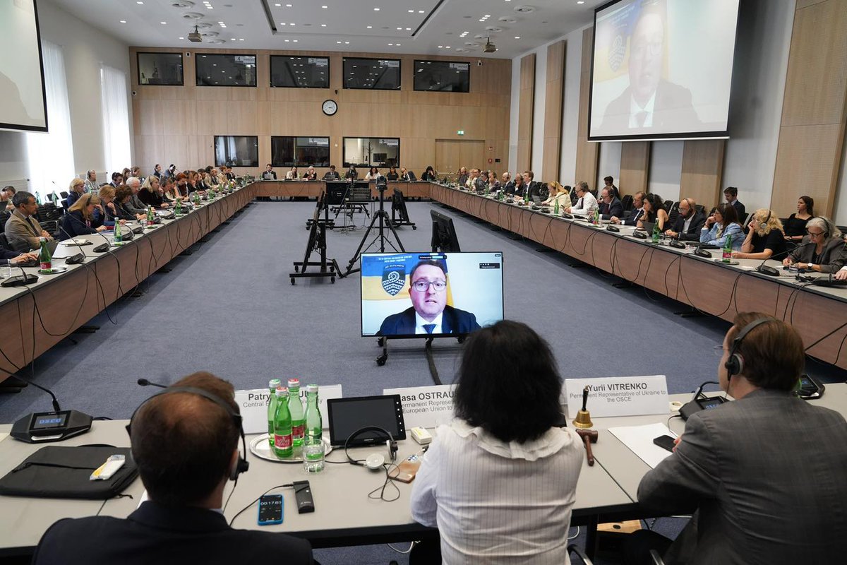 🇺🇦&amp;🇪🇺missions to <a href="/OSCE/">OSCE</a> held a side-event on Special Tribunal for the Crime of Aggression a/ Ukraine.

💬As noted by <a href="/VitrenkoYuri/">yuri vitrenko 🇺🇦</a>: "The spirit of Nuremberg is in the air"

Grateful to Dr. Korynevych &amp; Prof. Labuda for outlining Tribunal’s origins and its role in global justice.