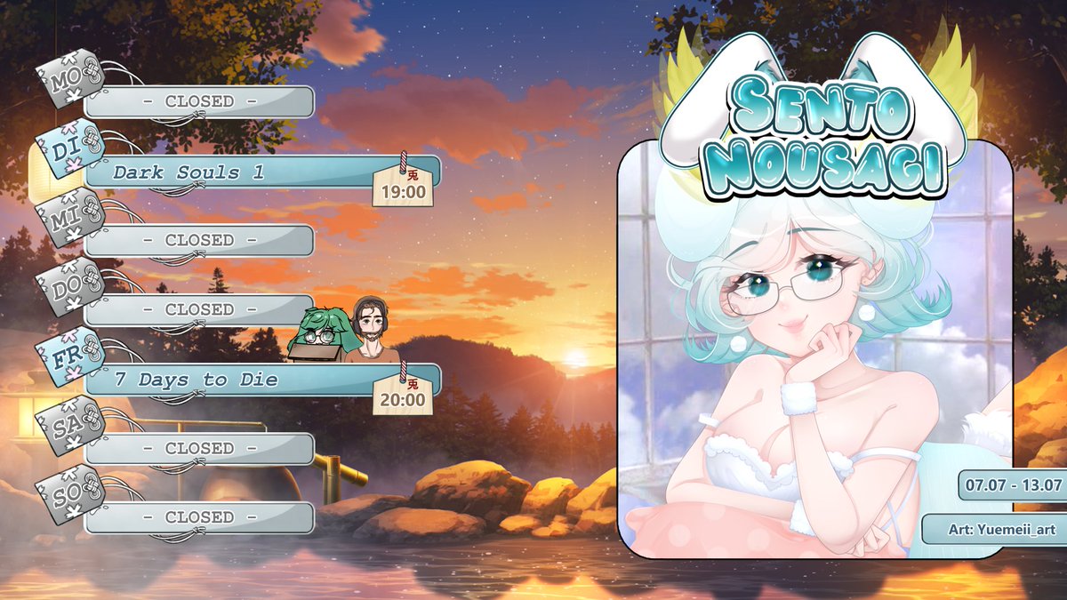 Diese Woche steht wieder ein bisschen was an.

Heute Abend findet ihr mich wieder in Dark Souls 🩶

Freu mich! 🐇