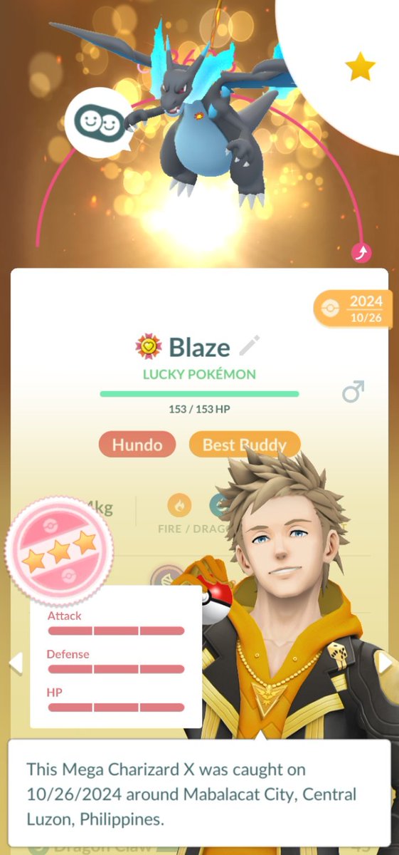 Finally able to mega evolve my Lucky Hundo Gigantamax Charizard!!! #PokemonGO