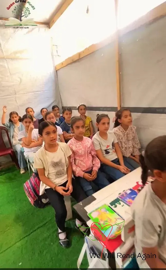 ✏️🧠 Focused minds, hopeful hearts🤍🩷

In our Life Tent School, every hand raised is a small victory.
Every lesson learned is a step closer to their dreams.

#WeWillReadAgain #GazaStudents
