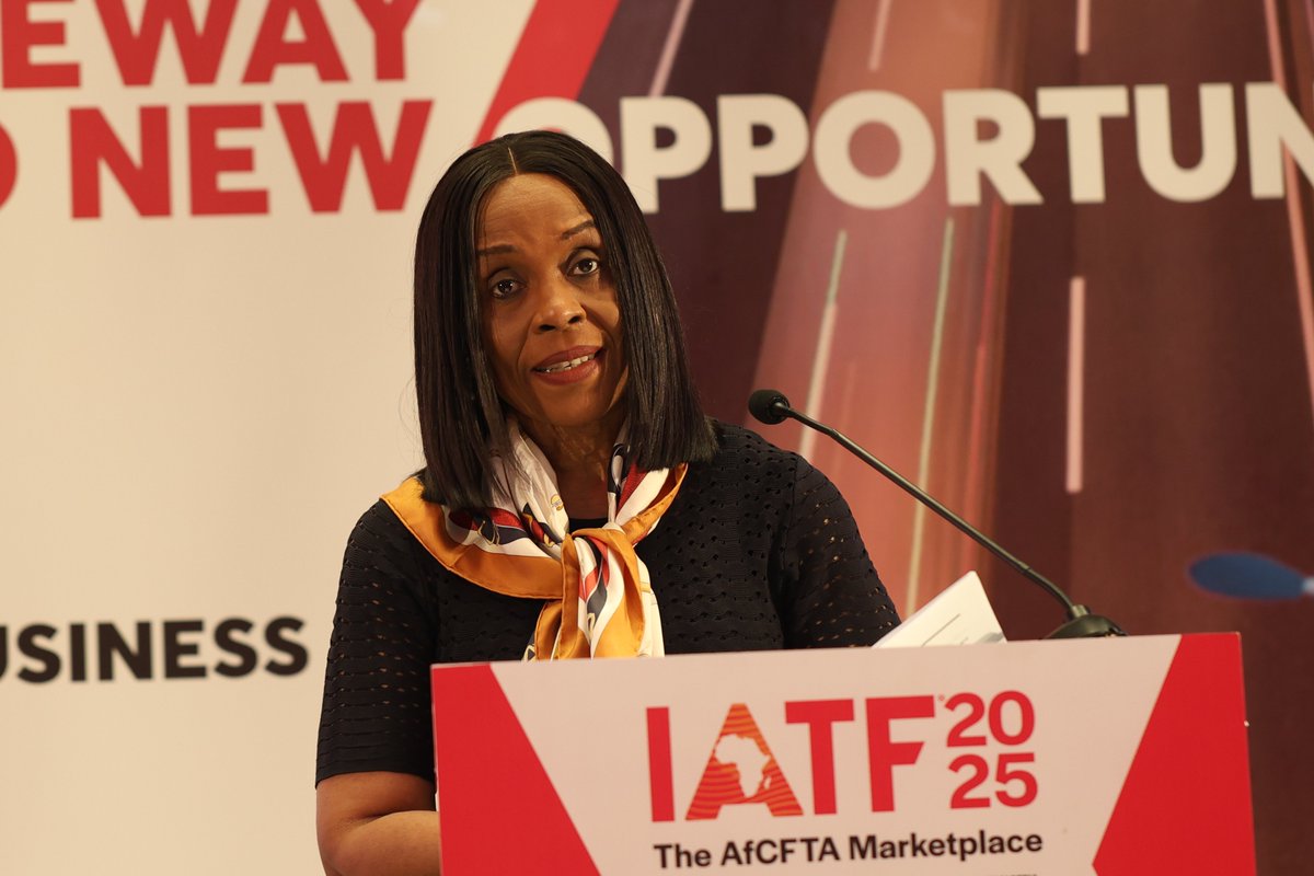 '🔔 “IATF is not merely an event, it is a trade revolution.”, Mrs. Kanayo Awani, Executive Vice-President, Intra-African Trade and Export Development, @Afreximbank 

From Nairobi in 1972 to Algiers in 2025, Africa’s vision of economic emancipation has been long in the making and