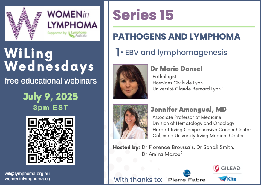 Women in Lymphoma - wil@lymphoma.org.au (@womeninlymphoma) on Twitter photo Pathogens and Lymphoma webinar series starts tomorrow - EBV and lymphomagenesis with Marie Donzel, <a href="/jenamengual/">Jennifer Amengual</a>, Amira Marouf, Florence Broussais-Guillaumot & <a href="/SoniSmithMD/">Soni Smith MD</a>
Register to join live ➡️ us06web.zoom.us/webinar/regist… Pathogens and Lymphoma webinar series starts tomorrow - EBV and lymphomagenesis with Marie Donzel, <a href="/jenamengual/">Jennifer Amengual</a>, Amira Marouf, Florence Broussais-Guillaumot & <a href="/SoniSmithMD/">Soni Smith MD</a>
Register to join live ➡️ us06web.zoom.us/webinar/regist…