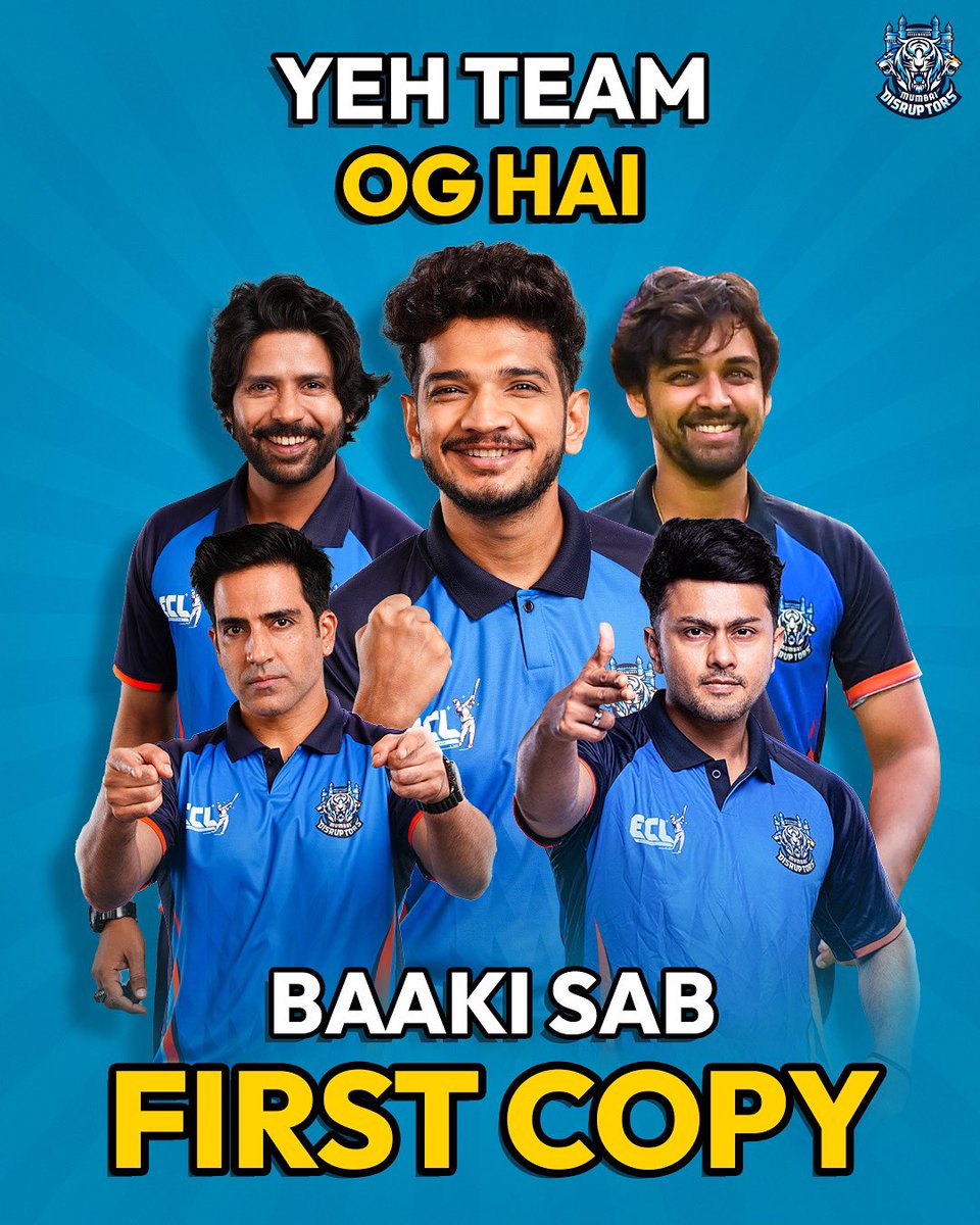 Mumbai Disruptors (@mumb_disruptors) on Twitter photo First copy dekha kya? 👀
#MumbaiDisruptors #mumbai #ECLT10 #cricket #distruptorskijanta #MunawarFaruqui #FirstCopy
<a href="/munawar0018/">munawar faruqui</a> First copy dekha kya? 👀
#MumbaiDisruptors #mumbai #ECLT10 #cricket #distruptorskijanta #MunawarFaruqui #FirstCopy
<a href="/munawar0018/">munawar faruqui</a>