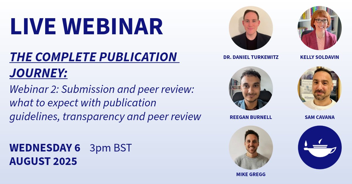 🎧 Sign up for our upcoming webinar 'The complete publication journey'.

Join us for the second part of our three-part series providing guidance through the complete publication journey.

📆 6th August
🕒 15.00 BST

Save your spot now 👉 spr.ly/60174ive5