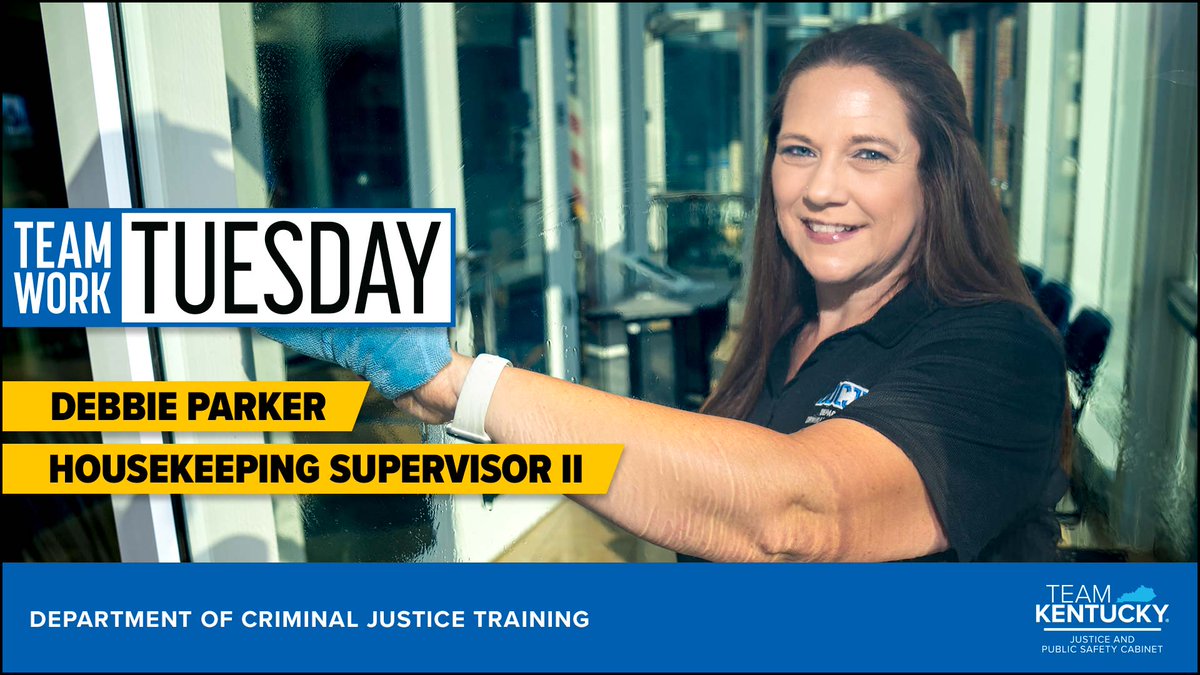 KYDOCJT's tweet image. 🧹 Meet Deborah Parker, Housekeeping Supervisor at DOCJT since Feb ’24!

From stay-at-home mom to DOCJT leader—she keeps our facility spotless every day.

💬 “I love the family atmosphere here.”

👏 Thanks, Deborah! #DOCJT #StaffSpotlight #HousekeepingHeroes