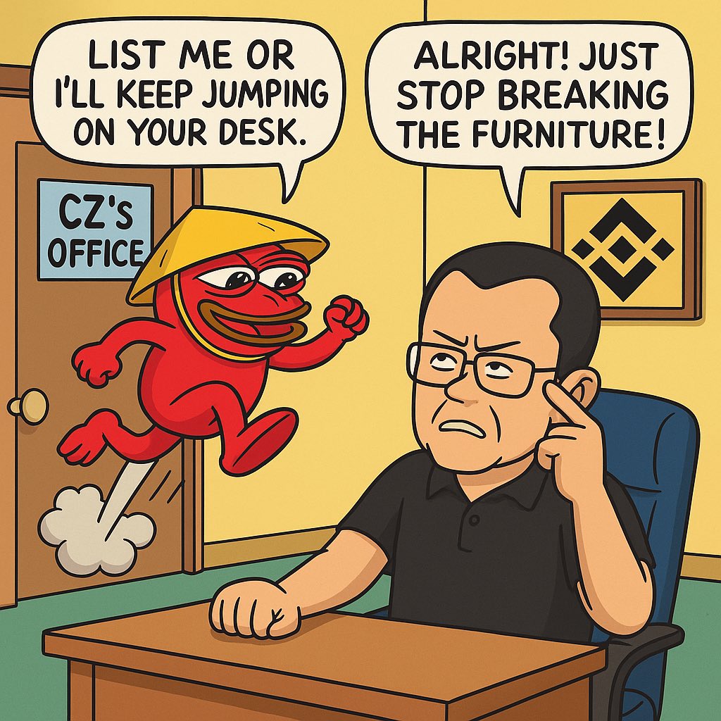 GemSnifferr's tweet photo. The new Binance listing processโ
โ
Submit whitepaper
โ
Have VC funding
โ
Pass due diligence
โ Be a red frog that threatens furniture
๐
๐
๐
๐
โฆstill gets listed.
#JustCryptoThings ๐ผ
@Peipeierc20 @binance @cz_binance
#PEIPEI #MemeCoin #Ethereum #crypto
#cryptonews #altcoins #defi #bullrun