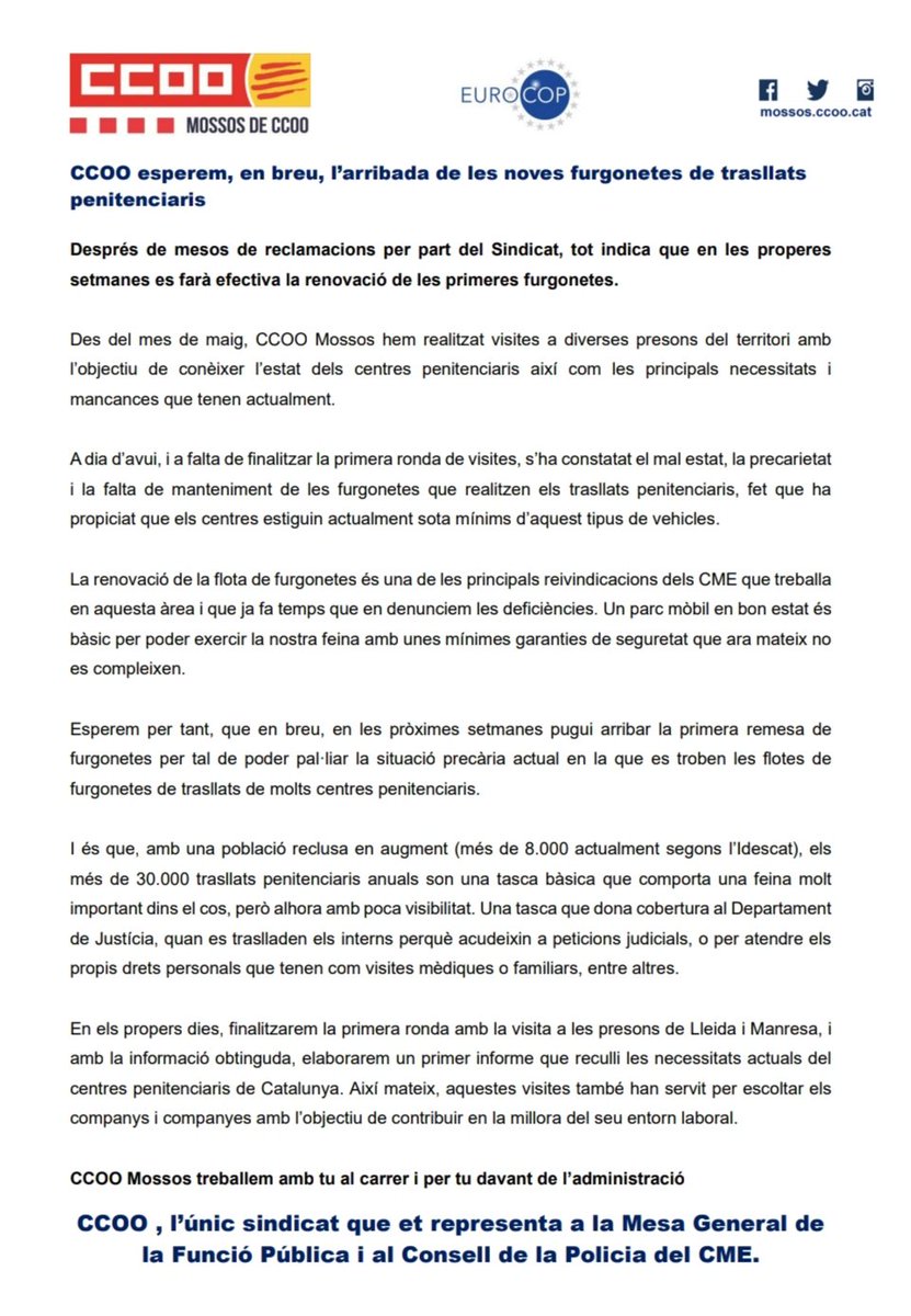 Continuem treballant i el treball dona els seus fruits.