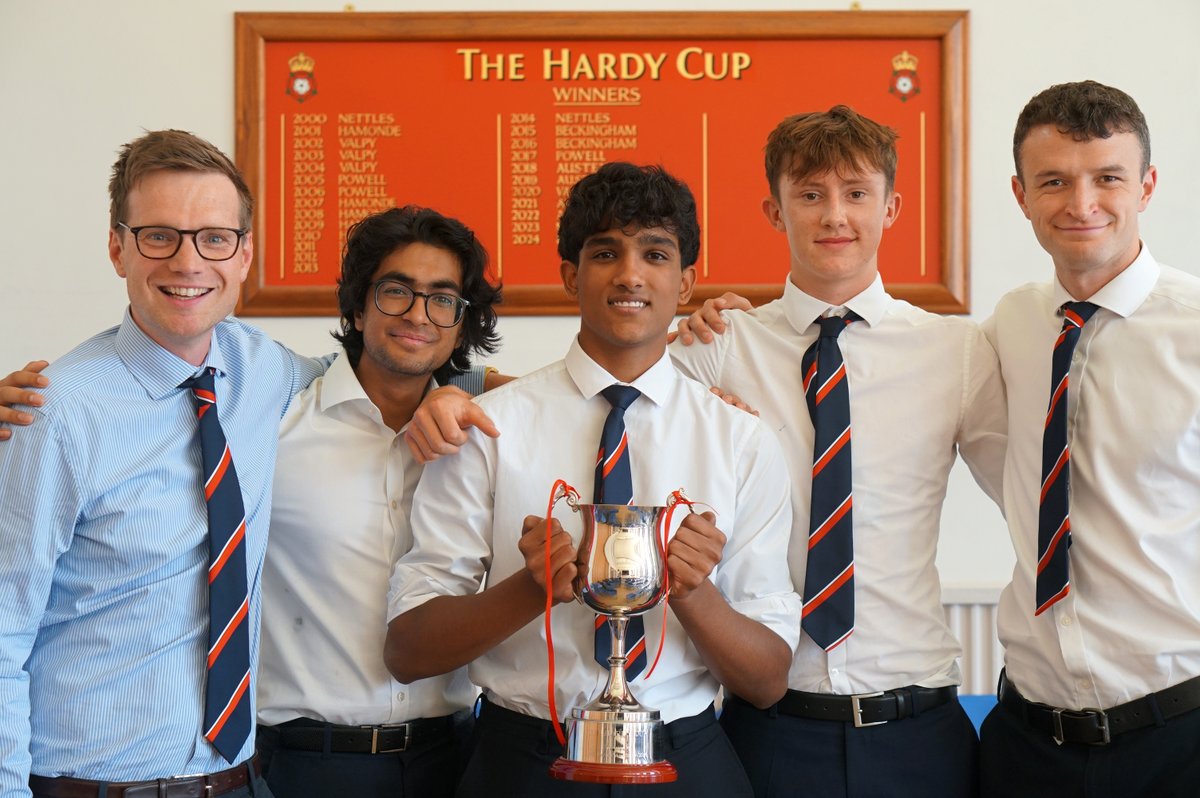 #RGSGuildford ...and the winners of the Hardy Cup 2024-25, by the narrowest of margins from Austen House, were Beckingham House, to make it back-to-back victories! Congratulations to all the participants in this year's competition.