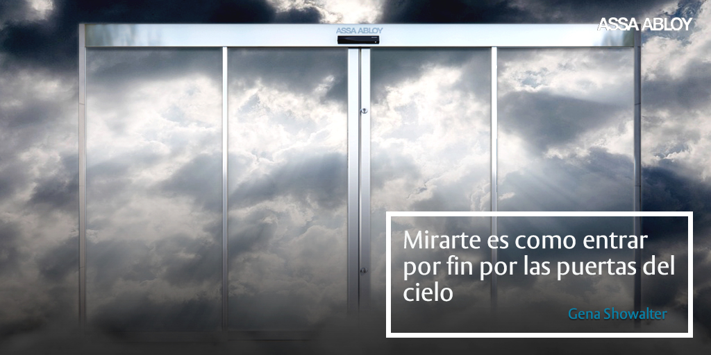 ASSA ABLOY Entrance Spain (@assaabloyentes) on Twitter photo Os abrimos las puertas del cielo tal y como dice <a href="/genashowalter/">Gena Showalter</a>, sin usar las manos, solo mirando 👀🚪
¡Feliz jueves! 🙌🏽
#FrasesConPuertas Os abrimos las puertas del cielo tal y como dice <a href="/genashowalter/">Gena Showalter</a>, sin usar las manos, solo mirando 👀🚪
¡Feliz jueves! 🙌🏽
#FrasesConPuertas