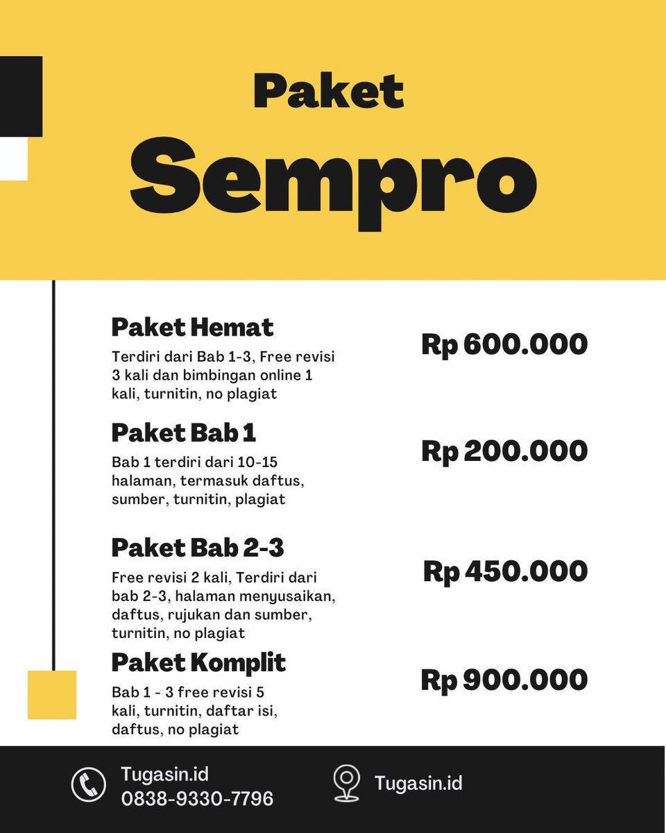 Tugasin_id's tweet photo. Haloo guys aku buka 3 slot proposal skripsi dengan harga promo, yuk
#zonauang️ #Jokiskripsi #jokiproposal https://t.co/2vDD5M612m