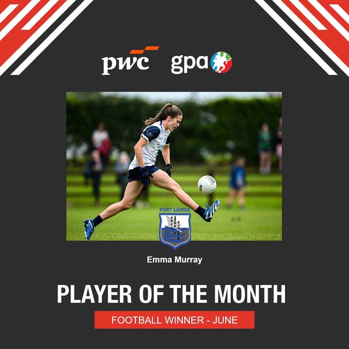 And last but definitely not least..

The PwC / <a href="/gaelicplayers/">GPA</a> Ladies Football Player of the Month for June is Emma Murray from <a href="/WaterfordLGFA/">Waterford LGFA</a>! 

🥇🥇🥇