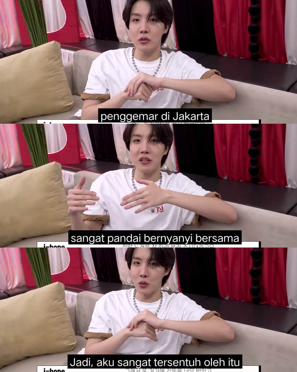 laviedenoona's tweet photo. j-hope : “Penggemar di Jakarta sangat pandai bernyanyi bersama. Jadi, aku sangat tersentuh oleh itu”.

“Jakarta adalah yang terbaik” 🥹💜 https://t.co/adzgZ5Rn2c