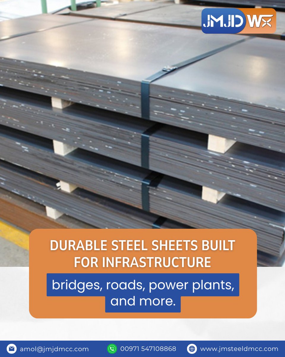 JmjdTrading's tweet image. Strong, reliable, and built for the toughest projects. Our durable steel sheets are your go-to choice for bridges, roads, power plants, and more. Build with the best. 

Contact us today for high-quality steel solutions! Reach us

#SteelSheets #InfrastructureMaterials