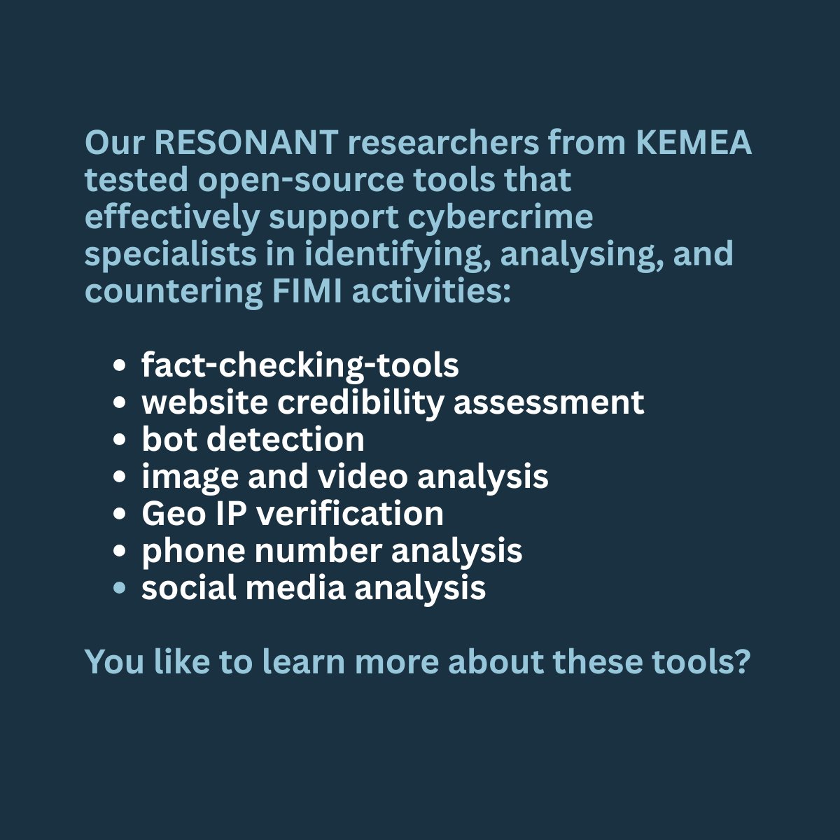 RESONANT Project tweet media