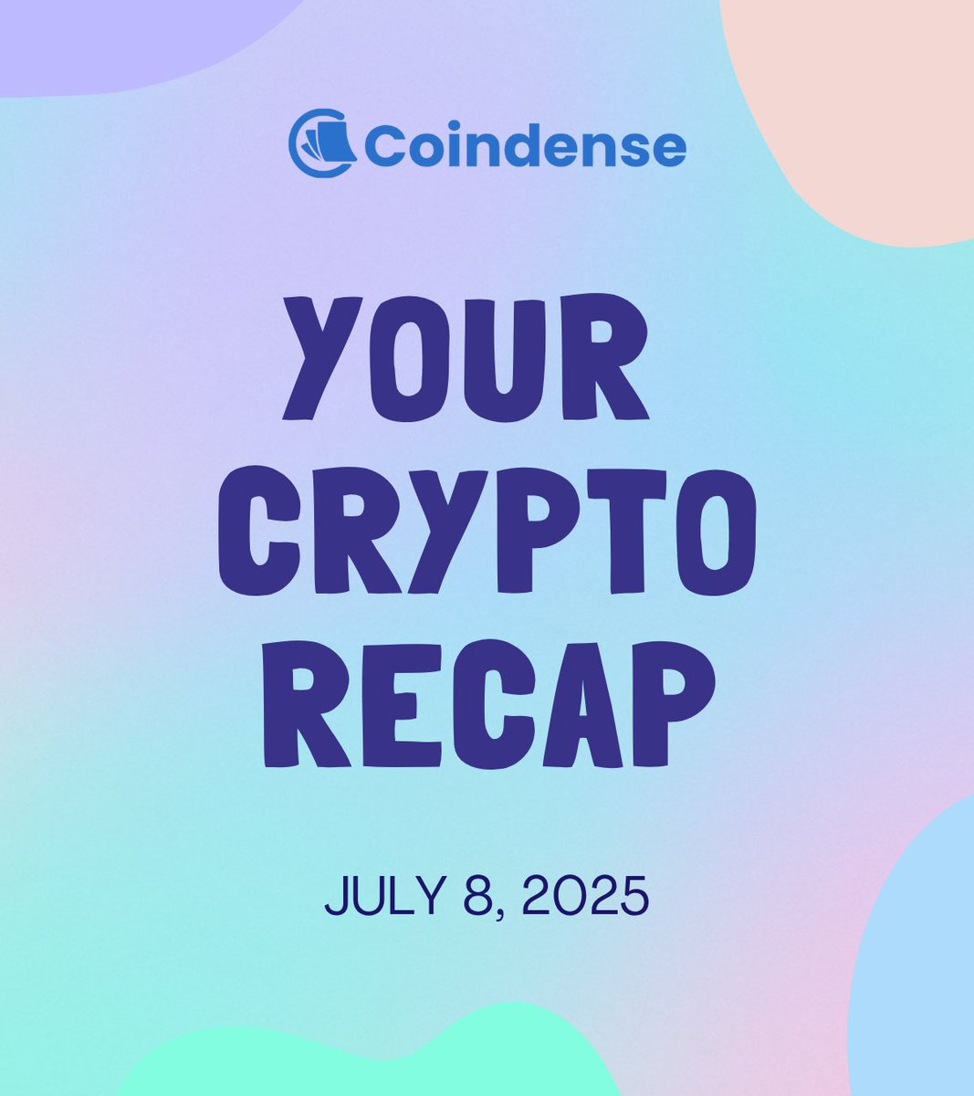 coindense's tweet photo. Here's Your Crypto Recap for July 8👇 https://t.co/hAJaywFlId