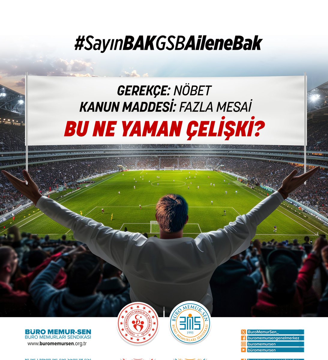 GEREKÇE: NÖBET
KANUN MADDESİ: FAZLA MESAİ
BU NE YAMAN ÇELİŞKİ?

#SayınBAKGSBAileneBak

<a href="/_cevdetyilmaz/">Cevdet Yılmaz</a> I <a href="/OA_BAK/">Dr. Osman Aşkın Bak</a> I <a href="/memetsimsek/">Mehmet Simsek</a> I  <a href="/avabdullahguler/">Abdullah Güler</a> I <a href="/mehmedmus/">Dr. Mehmet Muş</a>
