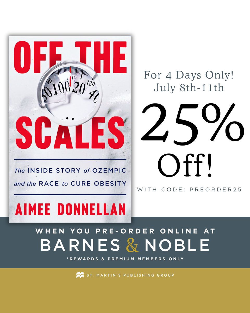 Barnes &amp; Noble Rewards and Premium Members get 25% off all pre-orders from 7/8 - 7/11 using code PREORDER25! Premium Members get an additional 10% off! What are you waiting for? Preorder your copy of OFF THE SCALES now!
 barnesandnoble.com/w/off-the-scal…
