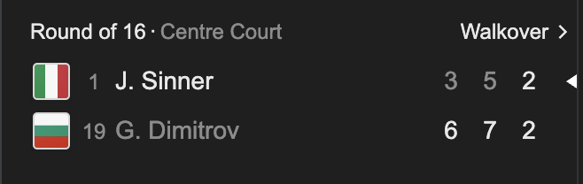 Nothing is less forgiving than sport. You are 2 sets up against the world #1. You are playing the match of your life, and your pectoral muscle gives way. Unbelievable.