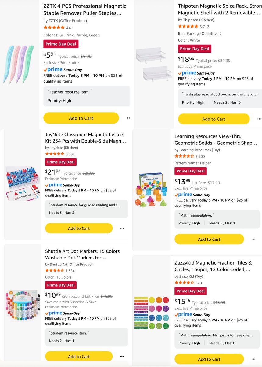 mrs_clinkscale's tweet photo. Friends, the deals really are giving today. It’s #TeachersOfX #ChristmasInJuly! 🎄

Let’s see those deals! Drop them with your link below ⬇️ My list is FLOODED with deals, I’m sure yours are, too! 

#PrimeDay #ClearTheList #PrimeDayDeals #PrimeDays2025 

https://t.co/pIhOVjRt77 https://t.co/vYhf327mFh