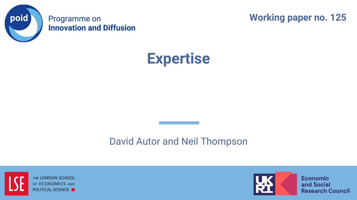 Programme on Innovation and Diffusion (@poid_lse) on Twitter photo New #POIDWorkingPaper by <a href="/davidautor/">David Autor</a> and @ProfNeilTon on whether the automation of job tasks augments or diminishes the value of labour in the tasks that remain. poid.lse.ac.uk/PUBLICATIONS/a… New #POIDWorkingPaper by <a href="/davidautor/">David Autor</a> and @ProfNeilTon on whether the automation of job tasks augments or diminishes the value of labour in the tasks that remain. poid.lse.ac.uk/PUBLICATIONS/a…