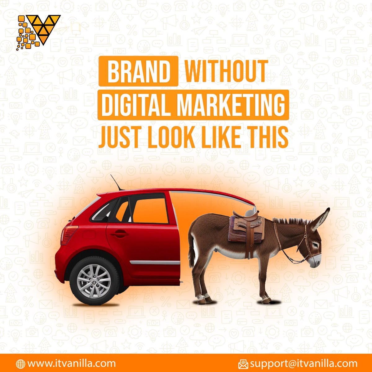 ITvanilla1's tweet image. 🚫 A Brand Without Digital Marketing = Half Car, Half Donkey! 😅
No matter how good your product or service is —
👉 Without digital marketing, it simply doesn&apos;t go far.

📉 You might be offering the best,
But if people don’t know about it — what’s the point?