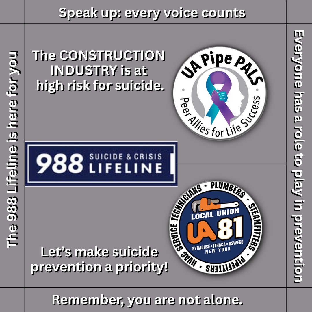 UA_Local_81's tweet image. The @UApipetrades has launched the #PipePALSAdvisoryCommittee to #support #mental #health, #suicide #prevention &amp;amp; peer connection across our #union. Together, we can build #stronger, #safer #support #networks. Need help? Dial 988.
Learn more: bit.ly/3ZNuiL8 #PipePALS