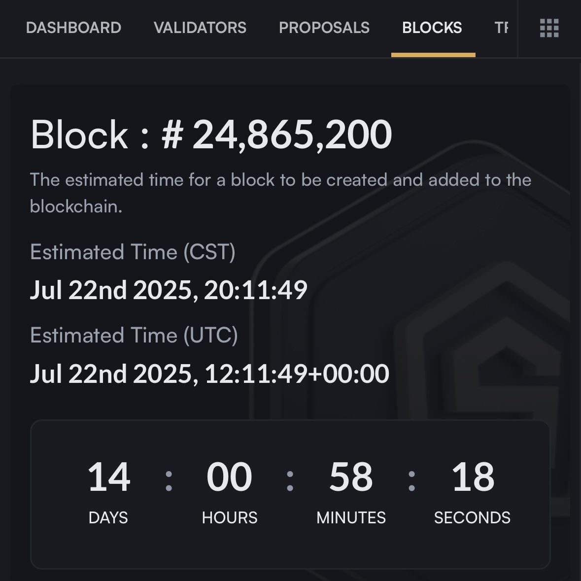 ShentuChain's tweet image. Shentu v2.15.0 upgrade is coming. 
Countdown with us:
mintscan.io/shentu/block/2…
Block 24,865,200, July 22, 2025 – 13:00 UTC.

You know what to do
#shentu #upgrade