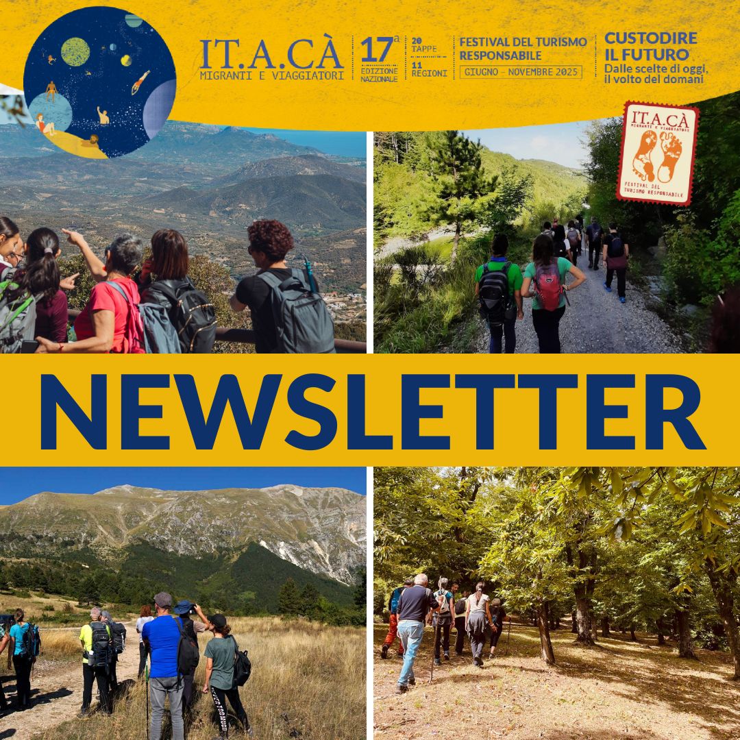 ☎️NEWSLETTER IN ARRIVO 📮
Per essere aggiornati sui nostri eventi e su ciò che si muove nei territori che hanno deciso di adottare il nostro festival IT.A.CÀ seguite il link e viaggiate con noi 👉
mailchi.mp/festivalitaca/… 👥👣 #newsletter #turismoresponsabile #comunita
