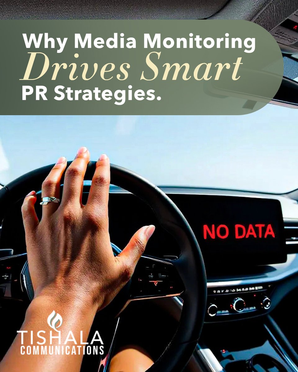 Tishala Communications (@tishalacomms) on Twitter photo PR without media monitoring = driving without GPS.
Smart PR starts with seeing the full picture.
Are you looking for proactive PR services? Let's talk: info@tishalacommunications.com
#Realtimeinsights #Crisisprevention #Audiencesentiment #ROItracking #Trendspotting PR without media monitoring = driving without GPS.
Smart PR starts with seeing the full picture.
Are you looking for proactive PR services? Let's talk: info@tishalacommunications.com
#Realtimeinsights #Crisisprevention #Audiencesentiment #ROItracking #Trendspotting